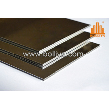 Silver Gold Golden Mirror Brush Brushed Hairline Aluminium Facade Panel